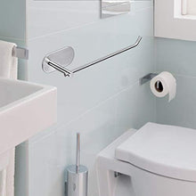 Portasciugamani autoadesivo, a parete, in acciaio inox, per bagno, cucina