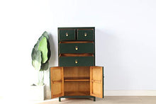 Yajutang credenza cassettiera cinese 4 cassetti 2 ante verde abete