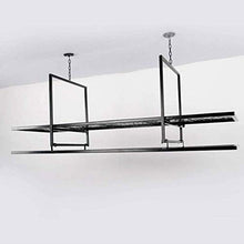 QTWW Portabottiglie da Appendere Decorazione da Parete Soffitto da Appendere Armadietto da Vino Supporto a Testa in Giù Nero (Dimensioni: 100 * 35 * 60 cm)