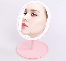 Specchio per trucco luminoso a LED ricaricabile, specchio da scrivania per studenti con lampada, comodo specchio di bellezza con luce di riempimento, specchio con touch screen dimmerabile