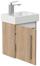 Mobile bagno con lavabo Geberit Icon 38cm a sinistra rovere chiaro