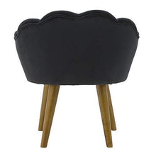 Inart - Sgabello in velluto, 55 x 53 x 61 cm, colore: Nero - Arredi Casa