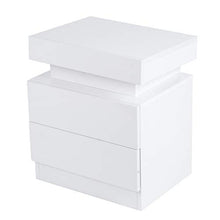 Comodino, Comodino Luminoso A LED Cabinet di Accumulo di Grandi Dimensioni con 2 Cassetti