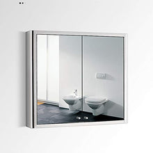Armadietti a specchio Da Bagno in Acciaio Inossidabile Armadietto Bagno Doppia Porta Mobile Contenitore Multifunzionale A Strati Impermeabile E Resistente All'umidità