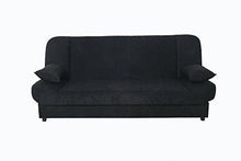 Mobilier Deco - Divano letto con cassapanca, colore: Nero