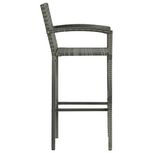 FAMIROSA Sgabelli da Bar 2 pz Grigi in Polyrattan