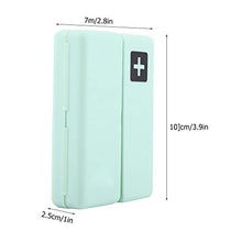 zhuolong Organizer portapillole Magnetico Portatile Pieghevole con Custodia per medicinali con 7 Scomparti(Verde)