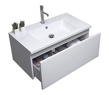 BATHROOMITALSTYLE Mobile Bagno Sospeso con Lavello in Resina Bianco 81x46x30h cm