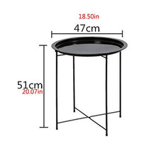 Jcnfa-Tavoli Tavolotto Rotondo Tavolo davagini/Divano Tavolo d'appoggio/Balcone Tavolino Basso/Tavolo da caffè Mini Bar/Materiale in Acciaio al Carbonio, assemblato