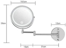 Specchio Home LED 10x Bagno d'Ingrandimento Bagno da Parete Mount Vanity Barba 360 ° Girevole