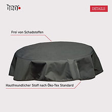 Gartenstuhl-Kissen Quadratische wasserabweisende Tischdecke 100% Polyester in Anthrazit 160cm rund