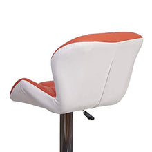 Mendler Sgabello con poggiapiedi HWC-A92 Acciaio Cromato Ecopelle Terracotta