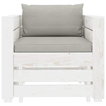 FAMIROSA Set Divani da Giardino 2 pz con Cuscino Talpa in Legno