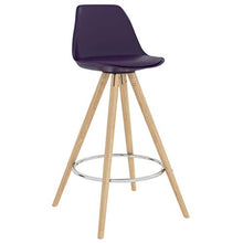 vidaXL Sgabelli da Bar 2 pz Viola in PP e Legno Massello di Faggio