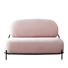 WSN Divano angolare Comodo Divano Singolo Imbottito in Tessuto Moderno con braccioli, Imbottito con braccioli Rosa,Rosa