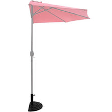 Deuba Base per ombrellone semicircolare 9 kg Supporto ombrelloni a Parete Resistente alle intemperie terrazzo Balcone