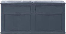 ZRB Baule da Giardino, Scatola da Giardino, Contenitore Esterno per Patio Giardinaggio Utensili, Cuscini, Accessori Piscina, Cuscini, 84,5 galloni, Nero, plastica,Multibox