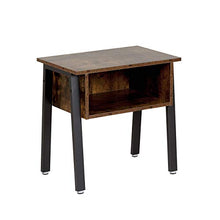 Beliani Comodino Stile Industrial Rustico Legno Scuro Gambe in Ferro Vonore
