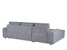 Beliani Divano Letto Angolare Destro con Contenitore in Tessuto Grigio Scuro Kiruna