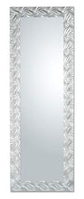 MO.WA Specchio da parete argento cornice rettangolare legno misura esterna 50X145 cm da appendere in orizzontale/verticale. finitura argento. Made in Italy.