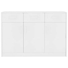 Tidyard Credenza con 7 Cassetti Bianca 50x34x96 cm in Truciolato, Credenza Cucina Moderna, Cassettiera per Salotto e Cucina