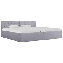 SKM Giroletto con Contenitore Grigio Chiaro in Tessuto 180x200 cm