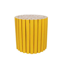 Home Deco Factory Sgabello, Legno, Giallo, 30 x 30 x 30 cm