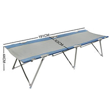 Homecall Letto pieghevole da campeggio colore grigio/blu