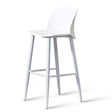 GAXQFEI Chaise Modern Pp Eco-Friendly Plastic Seat Barstool Kitchen Breakfast Dining Chair |Pub| Bar Bistro Cafe Counter High Chair Stools with Counter Stool,bianca