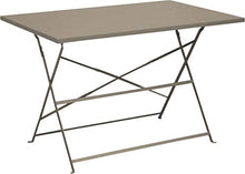 TAVOLO CUBA PIEGHEVOLE 110X70CM MARRONE MASTICE DA ESTERNO GIARDINO INTERNO