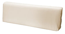 CUSCINO SCHIENALE 39X120X11-19 PER BANCALI PALLET EPAL EUR RIVESTITO IN ECOPELLE SFODERABILE BEIGE CHIARO - ALTA DENSITA'