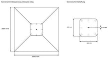 paramondo Telo di Ricambio incl. Air Vent per Ombrellone da Giardino Interpara (3 x 3 m/Quadrato), Crema