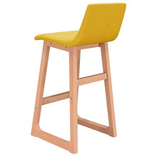 vidaXL 2X Sedie da Bar Sedie per Bancone Sgabelli per Pub Sedili Seggiole Sedie Alte Arredo per Bar Mobili Arredamento Giallo Senape in Tessuto