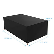 WINOMO Copertura per mobili da giardino, impermeabile, per tavolo da esterno, 213 x 132 x 74 cm