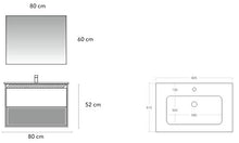 Set Mobile Lavabo Specchio LED Arredo Bagno Moderno Minnesota80 CERAMICHEMIRANDA-Nuvola