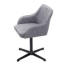 Mendler Sedia Regolabile Sala Pranzo Soggiorno HWC-F82 Velluto Struttura Nera Grigio