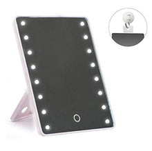 Specchio cosmetico con luce LED, touch screen, 16 LED, senza fili, per trucco, con specchio da barba