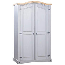 Tidyard Armadio in Legno di Pino Messicano Corona Range 2 Porte Grigio 101 x 52 x 170 cm