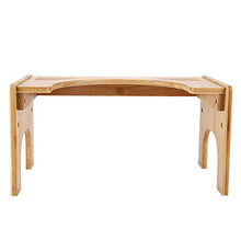 Sgabello regolabile in bambù antiscivolo, 48,5 x 27 x 25 cm