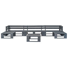 Festnight Set Divani da Giardino con Pallet 6 pz Set di Mobili da Esterno Legno FSC Grigio