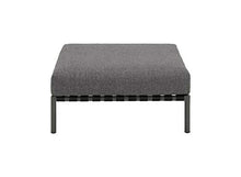 Meubletmoi - Pouf modulare da giardino, in alluminio, grigio antracite, con cuscino, Summer 1592