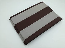 tenda da sole a righe con ganci e anelli - telo parasole a caduta per balcone (marrone, 150x300)