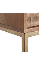 DENZZO - Cassettiera alta in legno, piedi in metallo Etnic