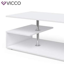 Vicco Tavolino da divano Guillermo Tavolino da salotto bianco 91 x 52 cm