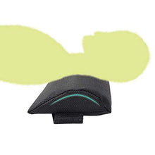 Cuscino per sedia a sdraio, cuscino per sedia da giardino, cuscino per il collo, cuscino con elastico per collo, schiena, ginocchia, gambe, piedi, pratico in qualsiasi posizione, 35 x 15 x 6 cm Nero
