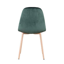 Set di 4 sedie da Pranzo in Velluto Sedie Casual Imbottite con Design retrò e Gambe in Metallo