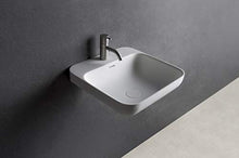 Rockstone - Lavabo sospeso, 40 x 40 cm, colore: Bianco opaco