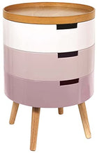 Home Deco Factory Comodino, Polyester, Rosa, 38 x 55 x 38 cm