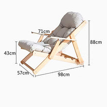 LLSS Recliner Sedia a Sdraio in Legno massello per Il Tempo Libero all'aperto Sedia a Sdraio per Balcone Sedia da Giardino Sedia a gravità Zero Sedia a Sdraio per Esterni Sedi