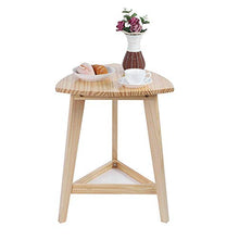 EBTOOLS - Comodino triangolare, con 2 livelli in legno, stabile, comodino, consolle per corridoio, soggiorno, camera da letto, ufficio, stile moderno